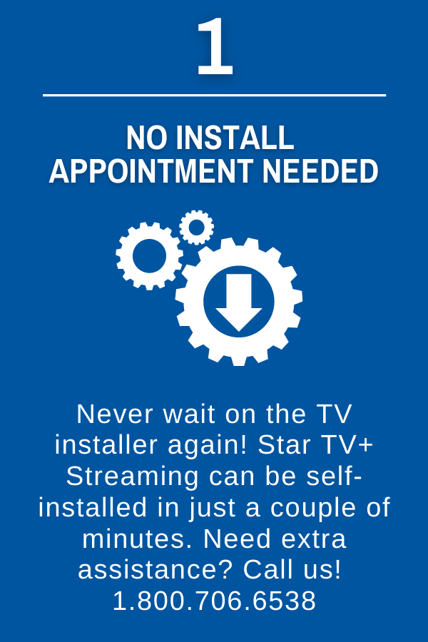 No install appointment needed