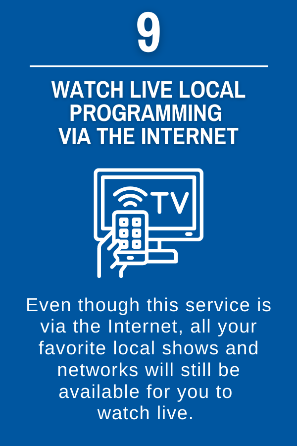 Watch live local programming via the internet